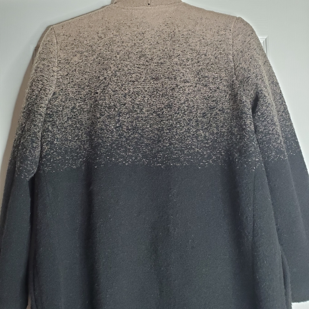 BB Dakota Black and Brown Ombre Open Front Coatigan - Picture 7 of 8